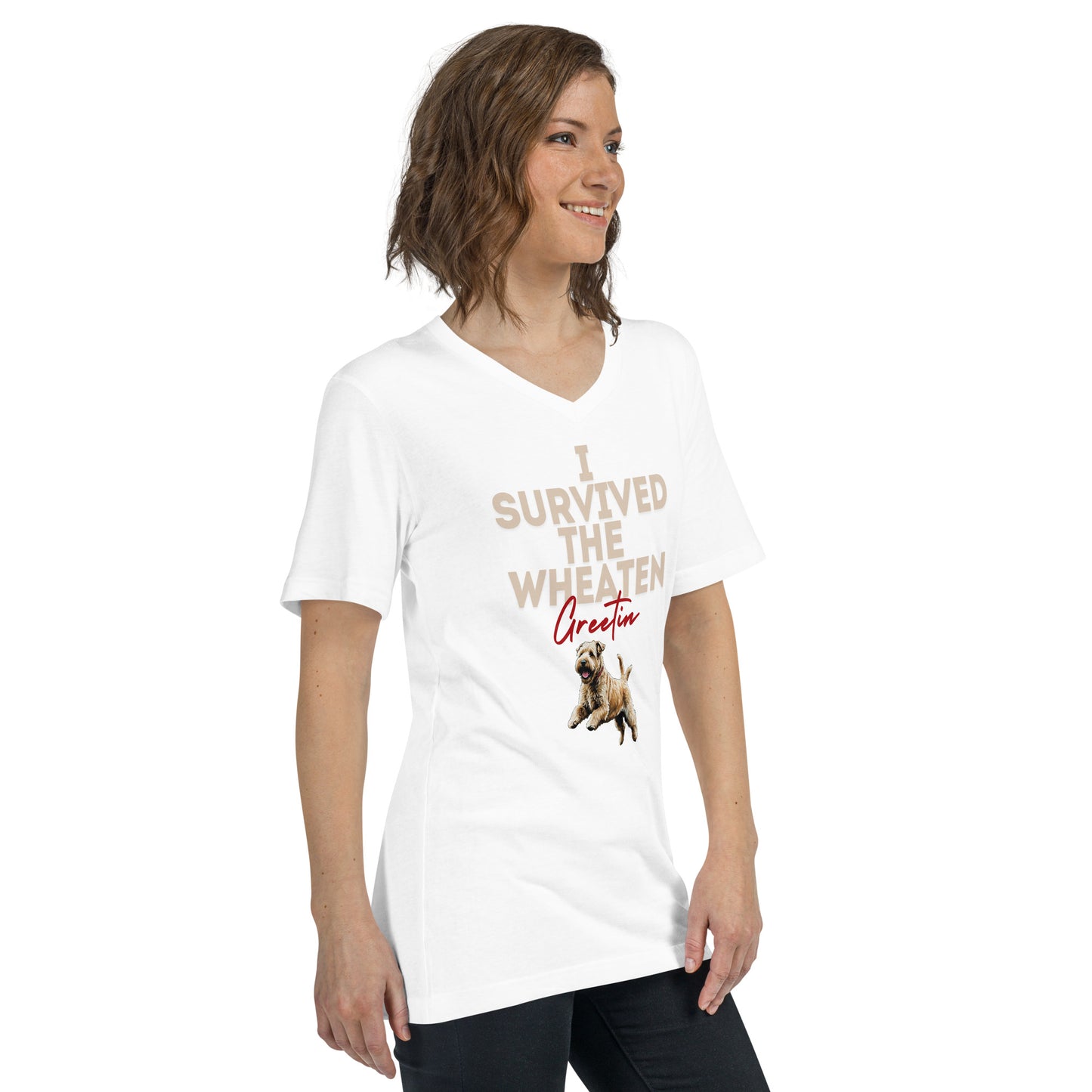 Wheaten Greetin Unisex Short Sleeve V-Neck T-Shirt