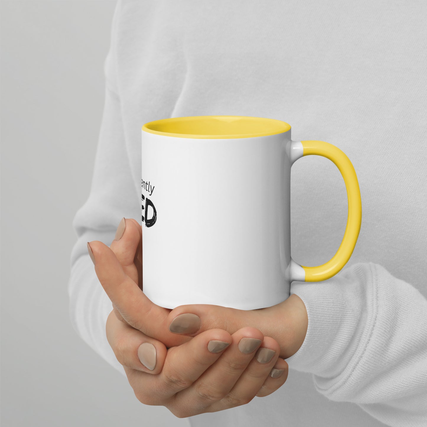 Permanently Tired Mug with Color Inside Fun Present