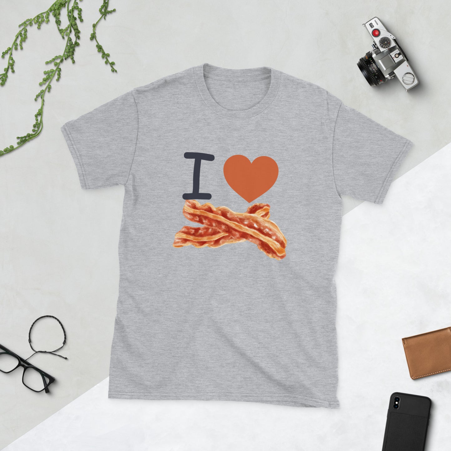 I love Bacon Short-Sleeve Unisex T-Shirt