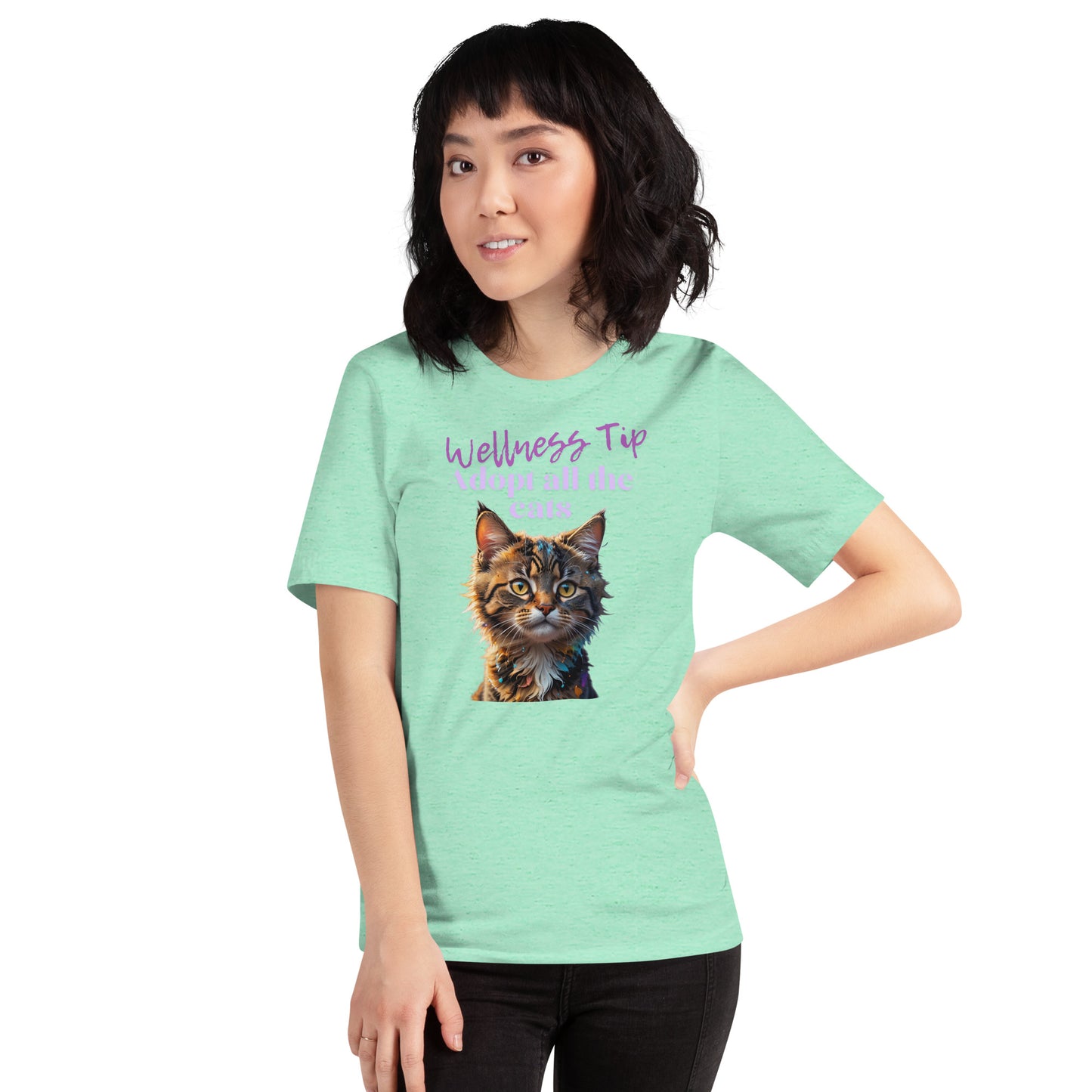 Wellness Tip Adopt All The Cats Unisex t-shirt