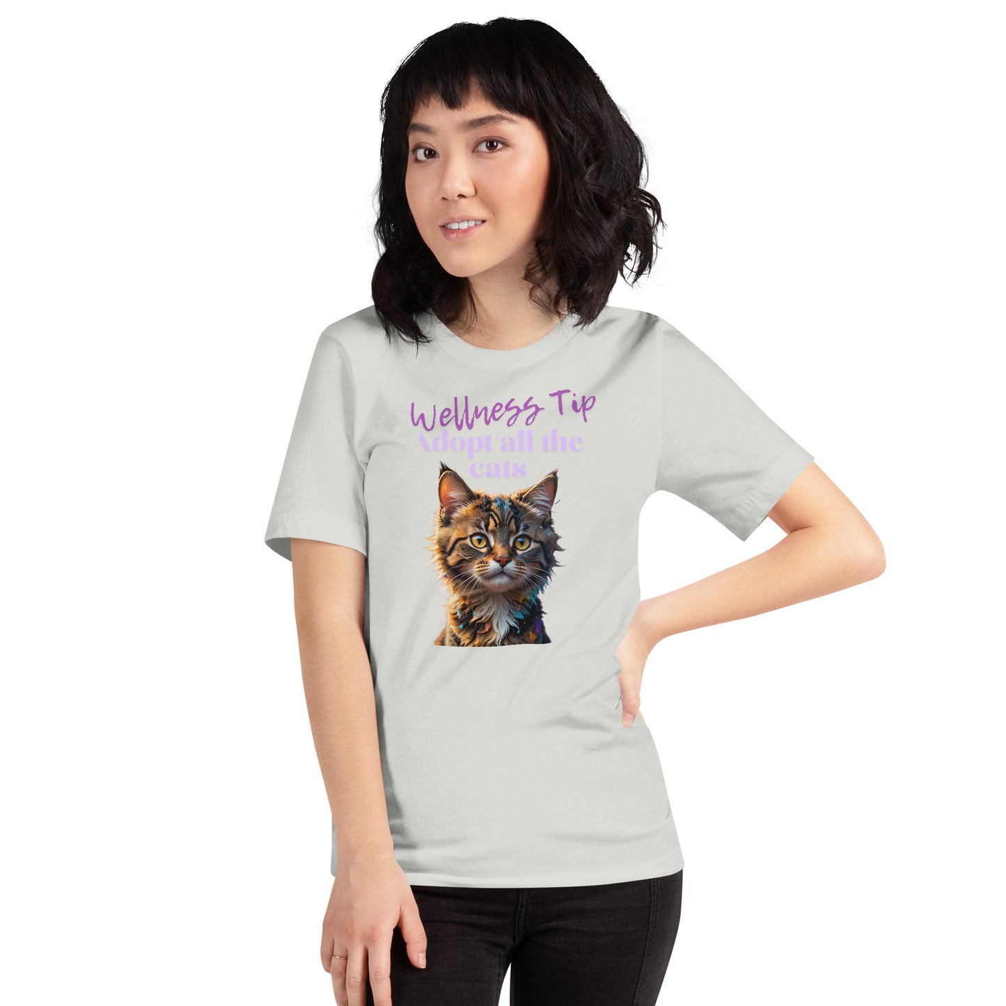 Wellness Tip Adopt All The Cats Unisex t-shirt