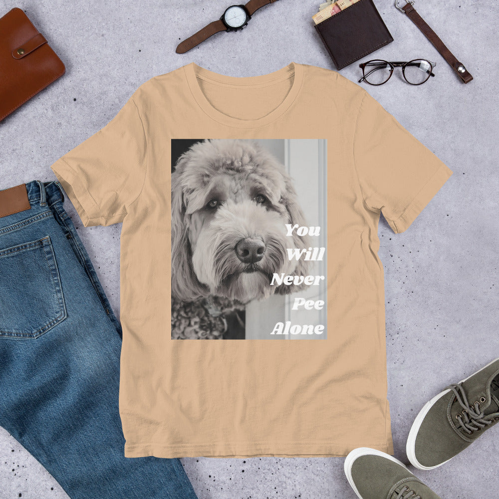 You Will Never Pee Alone Doodle Unisex t-shirt