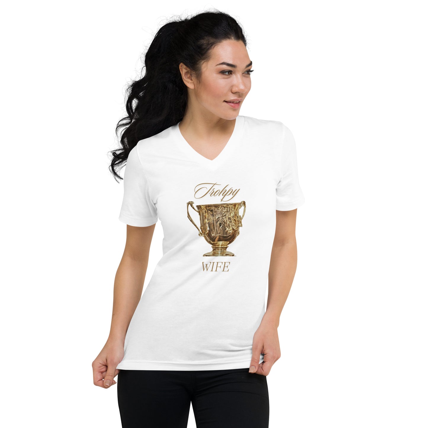 Trophy Wife Short Sleeve V-Neck T-Shirt