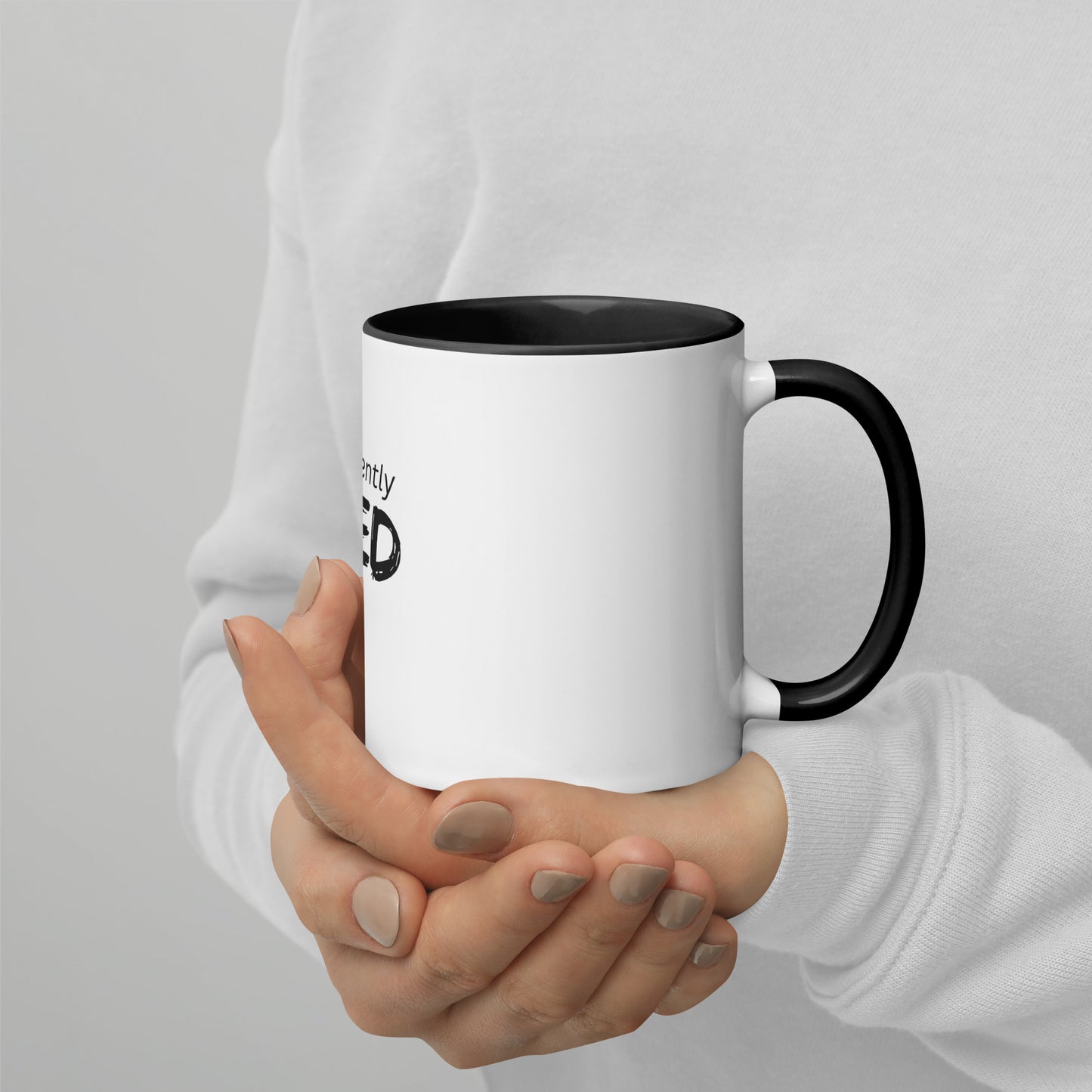 Permanently Tired  Mug with Color Inside Fun Present