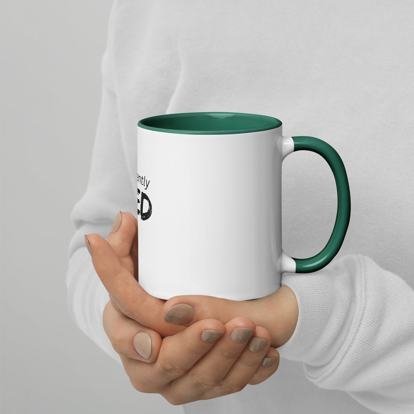 Permanently Tired  Mug with Color Inside Fun Present