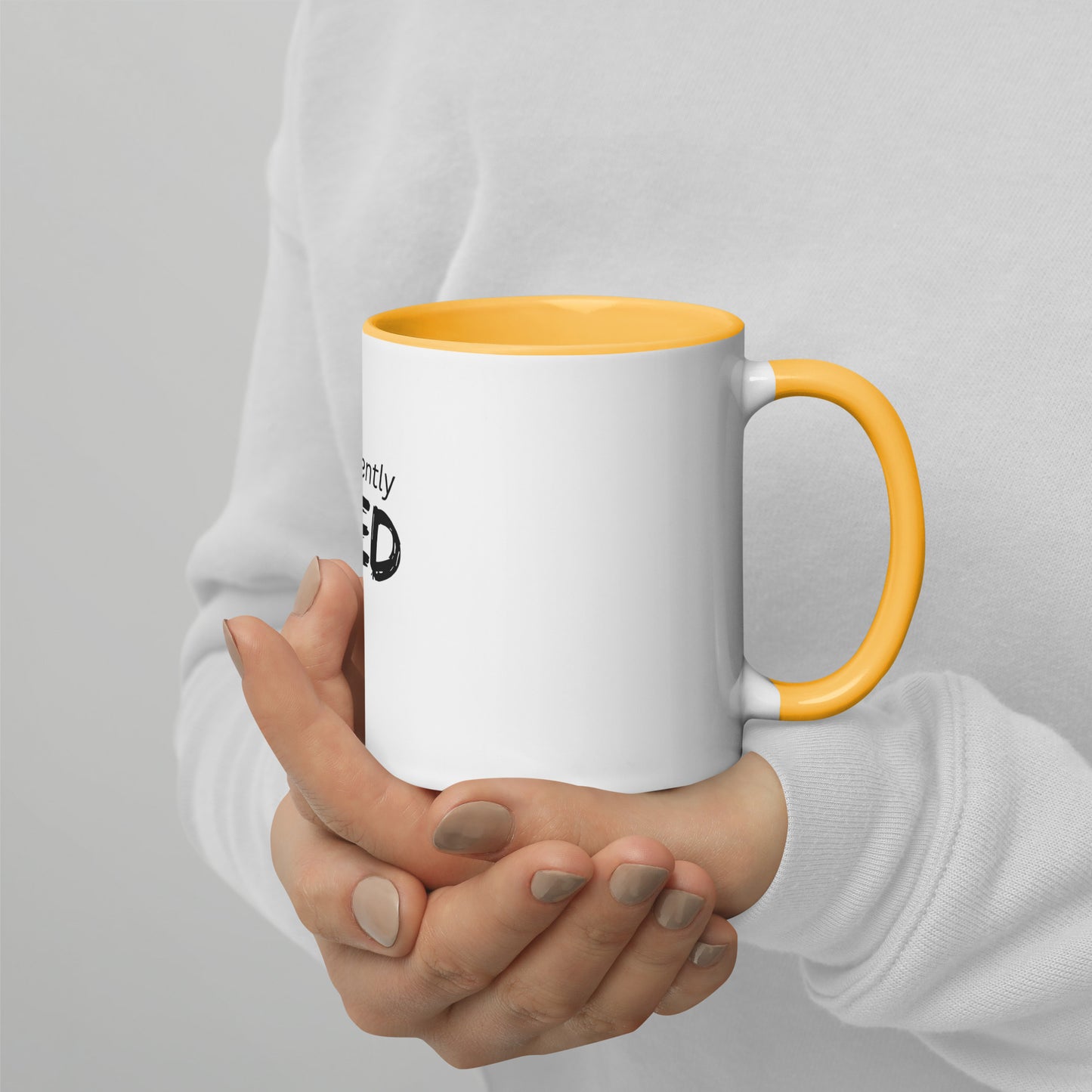 Permanently Tired  Mug with Color Inside Fun Present