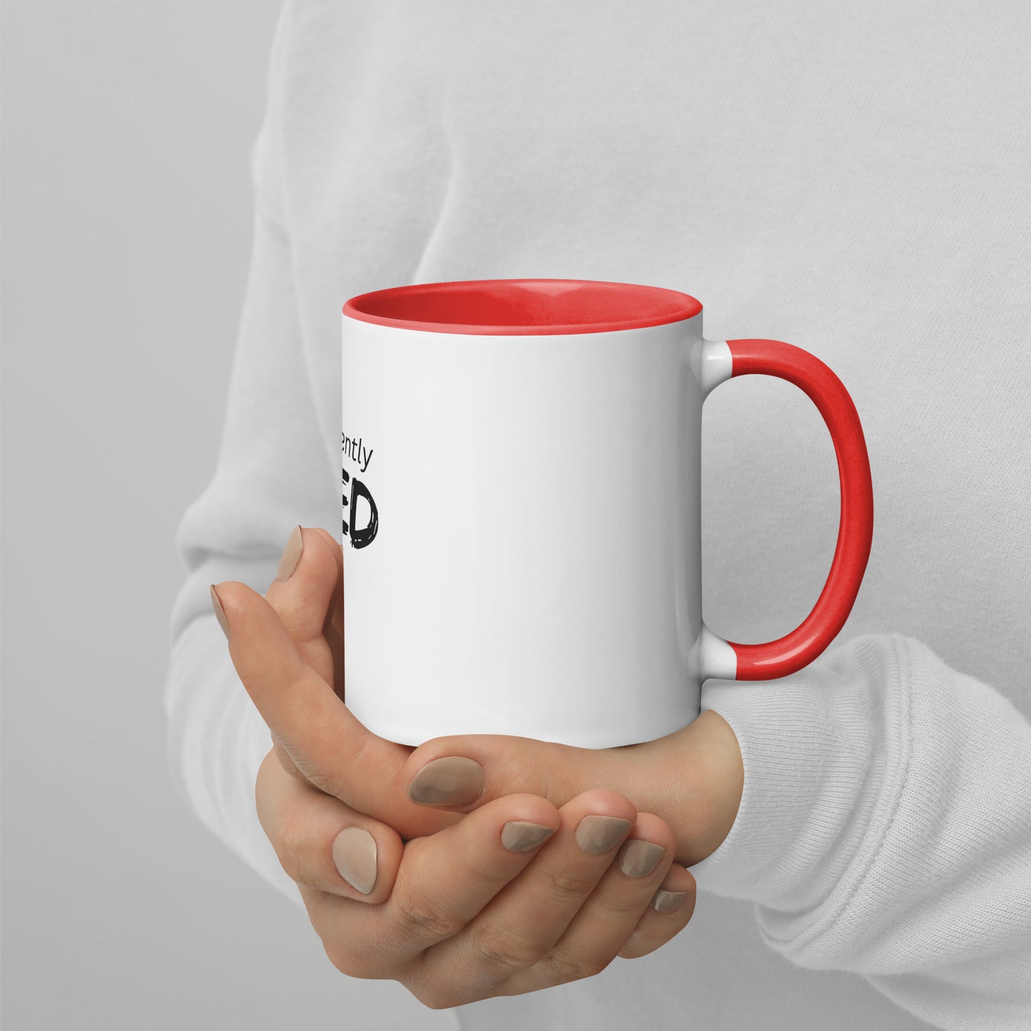 Permanently Tired  Mug with Color Inside Fun Present