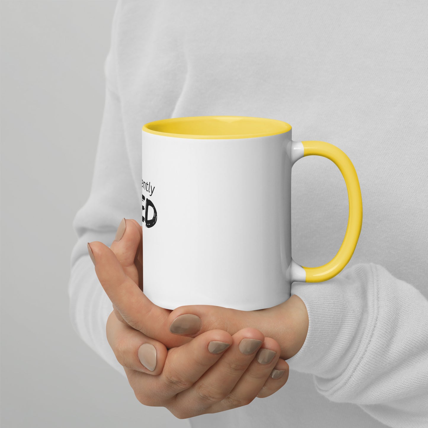 Permanently Tired  Mug with Color Inside Fun Present